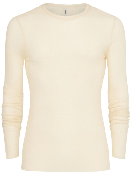 Tonywack: Tanktop Aus Viskose- und Seidenstrickripp - Elfenbein - men_0 | Luisa Via Roma