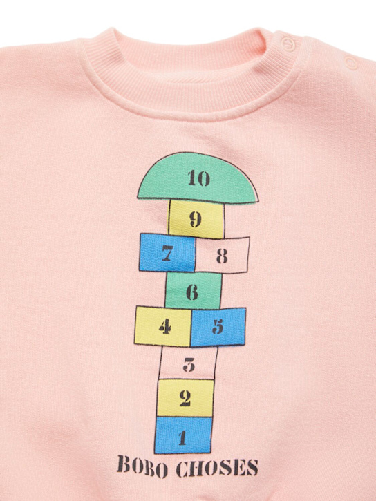 Bobo Choses: Printed cotton sweatshirt - ピンク - kids-girls_1 | Luisa Via Roma