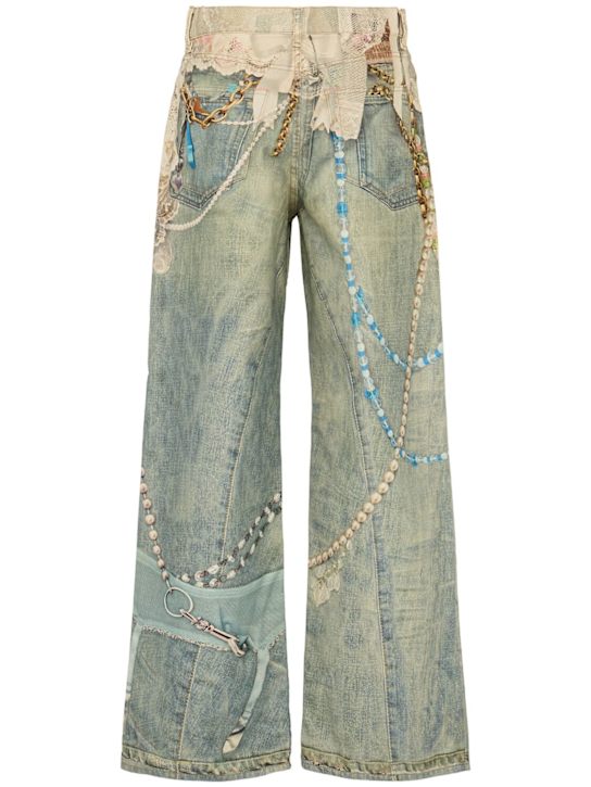 Acne Studios: Embellished organic cotton jeans - women_1 | Luisa Via Roma