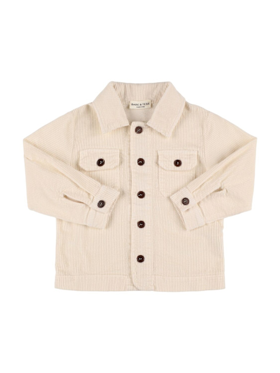 Babe & Tess: Velvet jacket - Naturale - kids-boys_0 | Luisa Via Roma