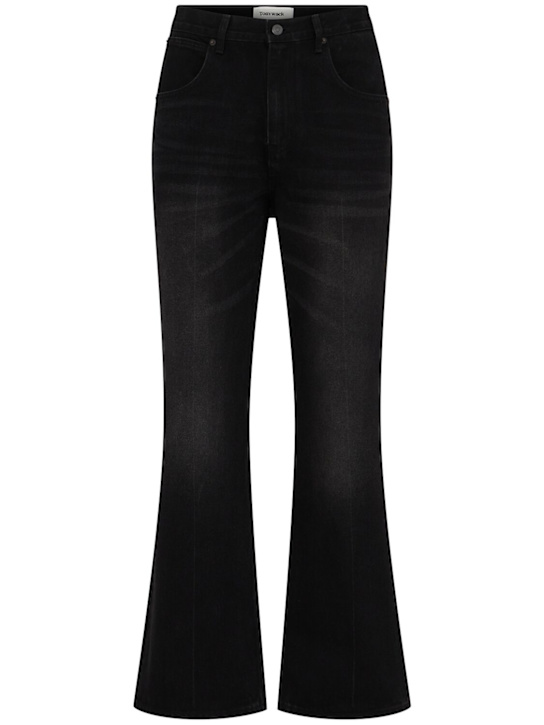 Tonywack: Denim-Jeans mit ausgestelltem Bein - Schwarz Verblas - men_0 | Luisa Via Roma