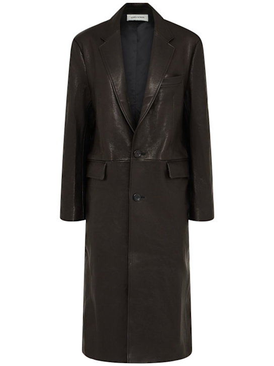 Tonywack: Vegetable tanned leather coat - women_0 | Luisa Via Roma
