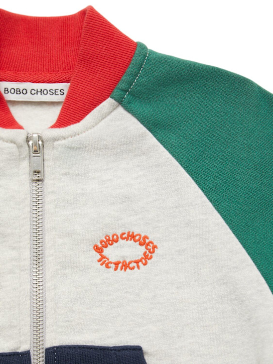 Bobo Choses: Organic cotton blend tracksuit jacket - マルチカラー - kids-girls_1 | Luisa Via Roma
