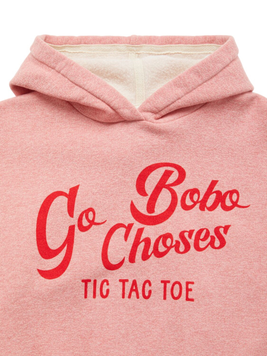 Bobo Choses: Printed organic cotton blend sweatshirt - ピンク - kids-girls_1 | Luisa Via Roma