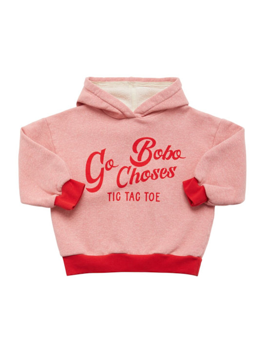 Bobo Choses: Printed organic cotton blend sweatshirt - ピンク - kids-girls_0 | Luisa Via Roma
