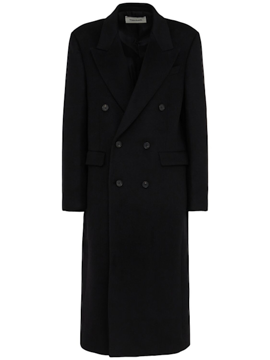 Tonywack: Double breast wool blend coat - women_0 | Luisa Via Roma