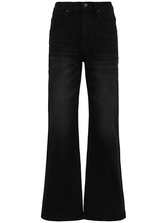Tonywack: Flared-leg denim jeans - Washed Black - women_0 | Luisa Via Roma
