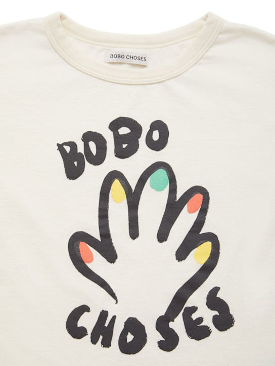 Bobo Choses: Printed organic cotton t-shirt - White - kids-boys_1 | Luisa Via Roma