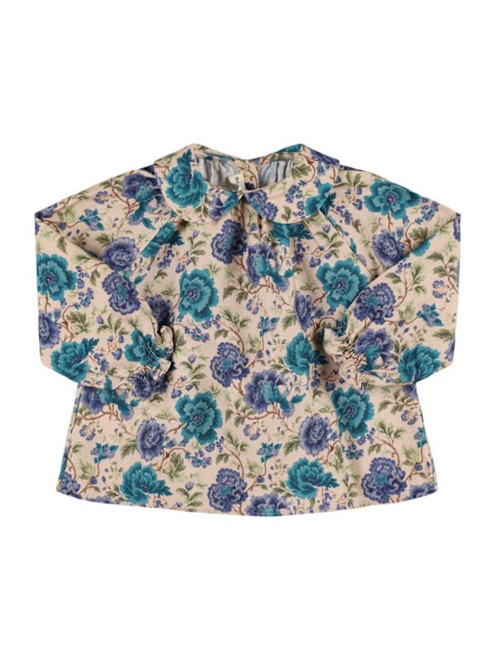 Babe & Tess: Camicia a fiori - Turchese - kids-girls_0 | Luisa Via Roma