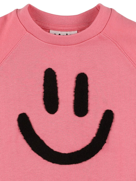 Molo: Felpa in cotone biologico stampato - Rosa - kids-girls_1 | Luisa Via Roma