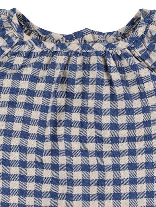 Babe & Tess: Hemd aus Popeline mit Karos - Blau/Weiß - kids-girls_1 | Luisa Via Roma