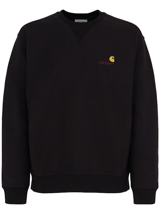 Carhartt WIP: American Script sweatshirt - Black - men_0 | Luisa Via Roma