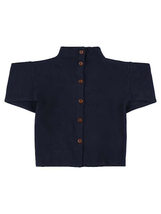 Babe & Tess: Cardigan aus Baumwollmischstrick - Blau - kids-girls_1 | Luisa Via Roma