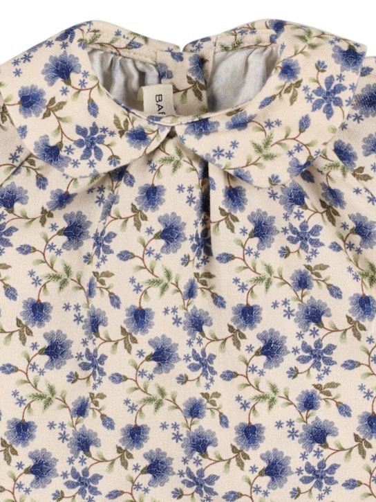 Babe & Tess: Printed cotton jersey shirt - Blue - kids-girls_1 | Luisa Via Roma