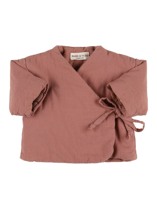 Babe & Tess: Cotton jacket - オールドローズ - kids-girls_0 | Luisa Via Roma