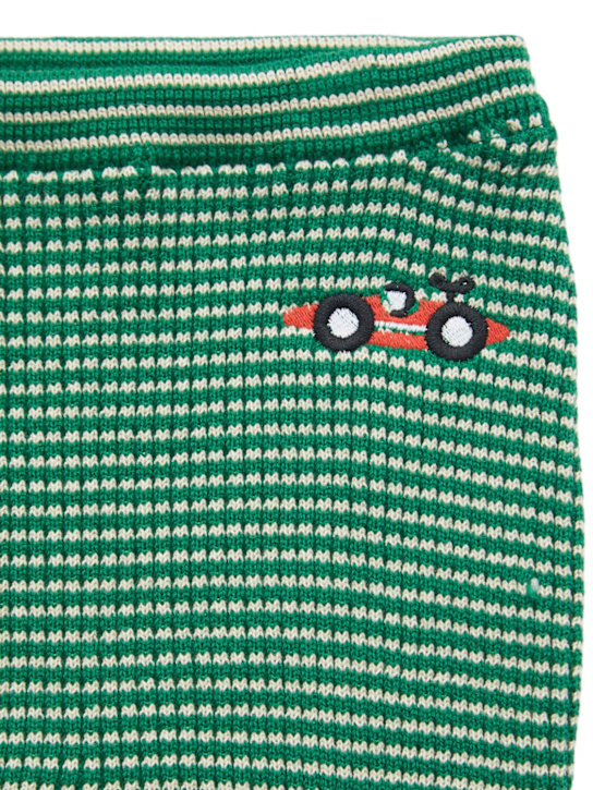 Bobo Choses: Leggings in jersey di cotone organico - Verde - kids-boys_1 | Luisa Via Roma