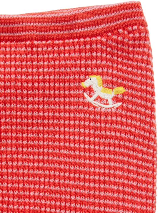 Bobo Choses: Organic cotton leggings - Red - kids-girls_1 | Luisa Via Roma