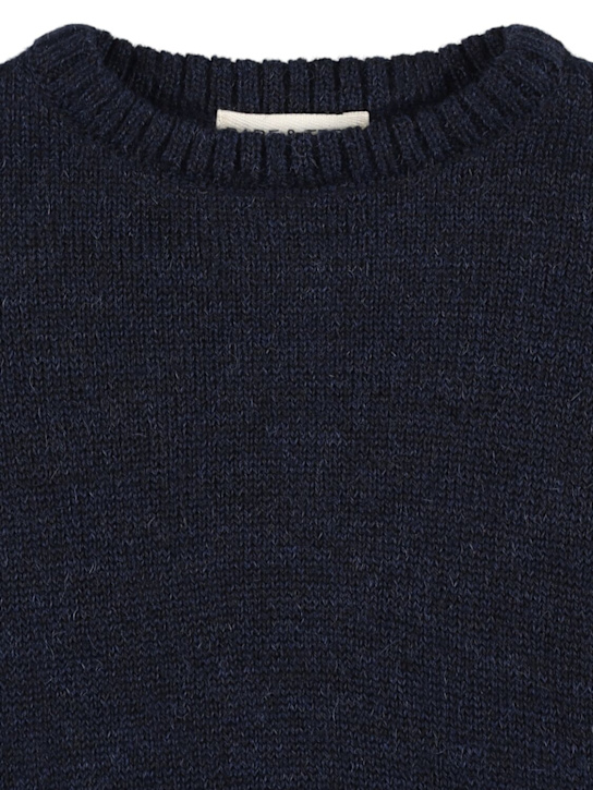 Babe & Tess: Alpaca blend knit sweater - ブルー - kids-boys_1 | Luisa Via Roma