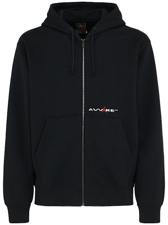 Jordan: Awake NY FZ sweatshirt hoodie - Black - men_0 | Luisa Via Roma