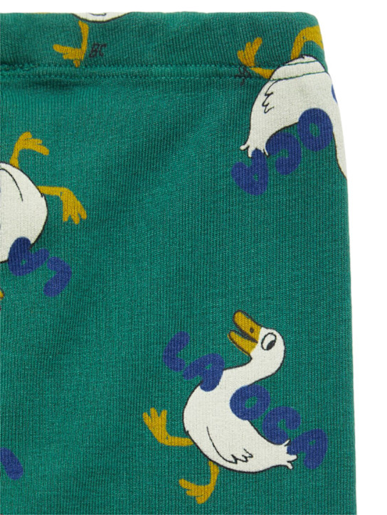 Bobo Choses: Oca print organic cotton blend leggings - グリーン - kids-boys_1 | Luisa Via Roma