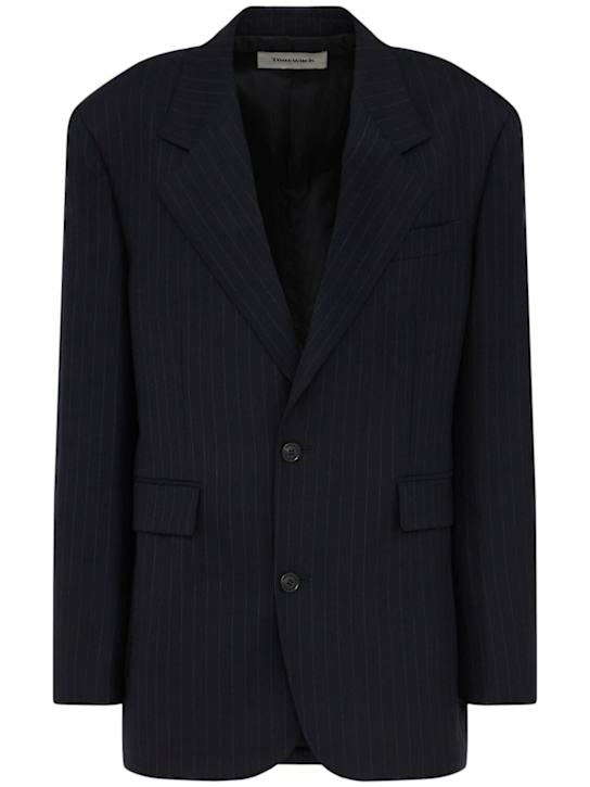 Tonywack: Tailored wool blend relaxed jacket - women_0 | Luisa Via Roma