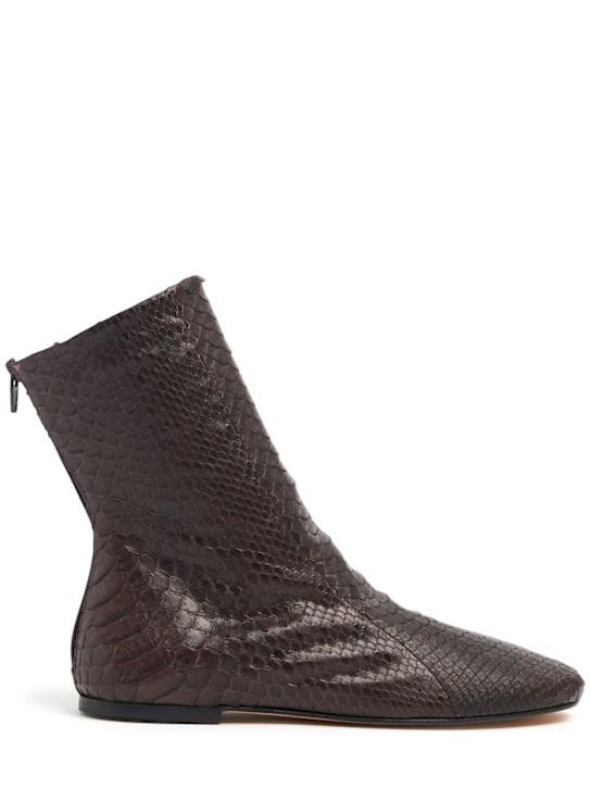 Jude: Floor snake ankle boots - Dark Brown - women_0 | Luisa Via Roma