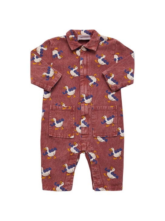 Bobo Choses: Cotton blend romper - ピンク - kids-boys_0 | Luisa Via Roma