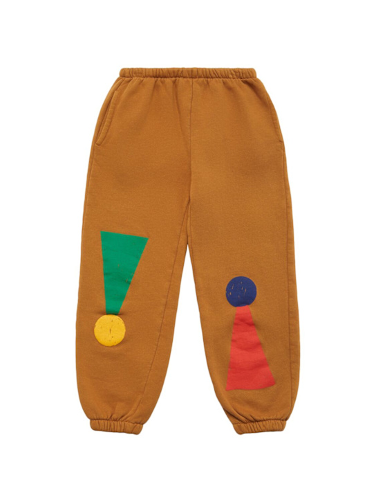 Bobo Choses: Cotton blend sweatpants - Brown - kids-boys_0 | Luisa Via Roma