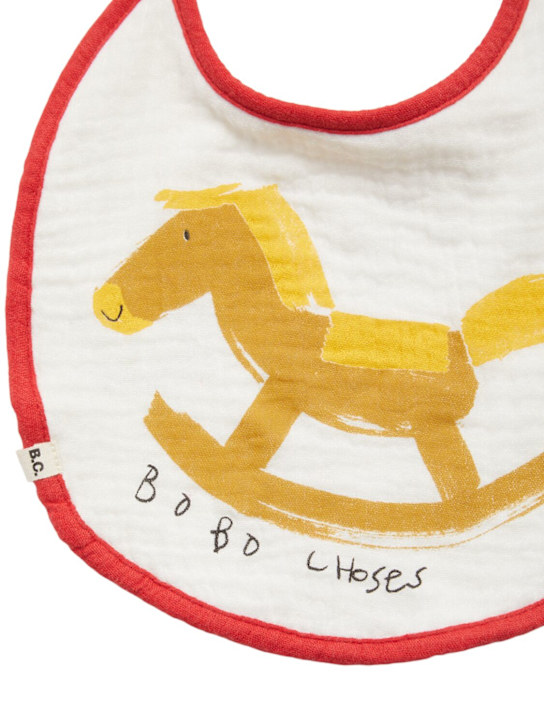 Bobo Choses: Set de 2 baberos de algodón estampados - Multicolor - kids-boys_1 | Luisa Via Roma