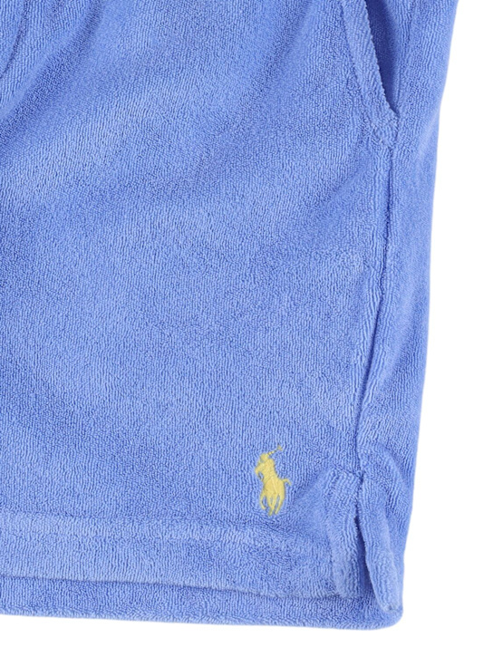 Polo Ralph Lauren: Logo embroidered sweat shorts - kids-boys_1 | Luisa Via Roma