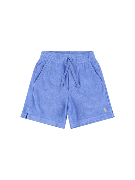 Polo Ralph Lauren: Logo embroidered sweat shorts - kids-boys_0 | Luisa Via Roma