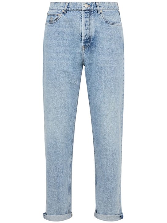Brunello Cucinelli: Cotton denim straight jeans - Denim - men_0 | Luisa Via Roma