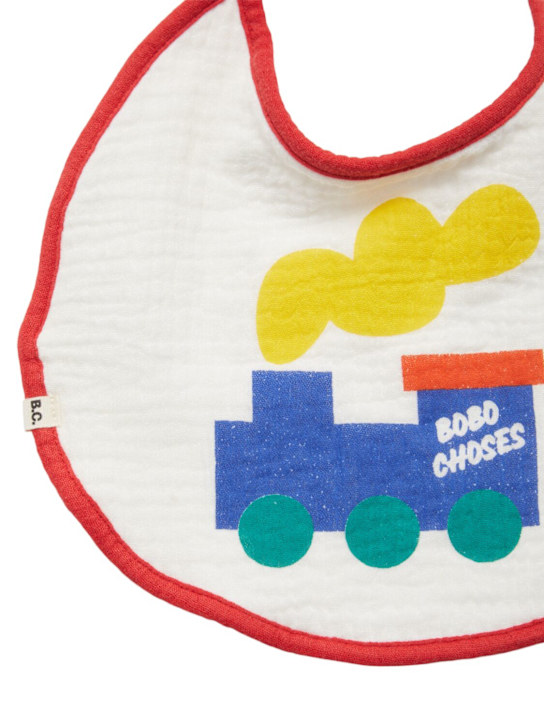 Bobo Choses: Set of 2 printed cotton bibs - マルチカラー - kids-boys_1 | Luisa Via Roma