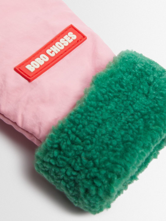 Bobo Choses: Bicolor gloves - ピンク - kids-girls_1 | Luisa Via Roma