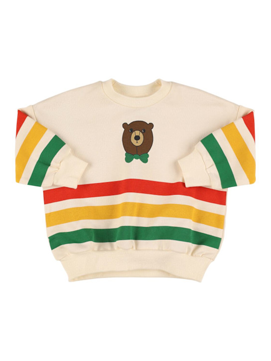 Mini Rodini: Printed organic cotton sweatshirt - Beige - kids-boys_0 | Luisa Via Roma