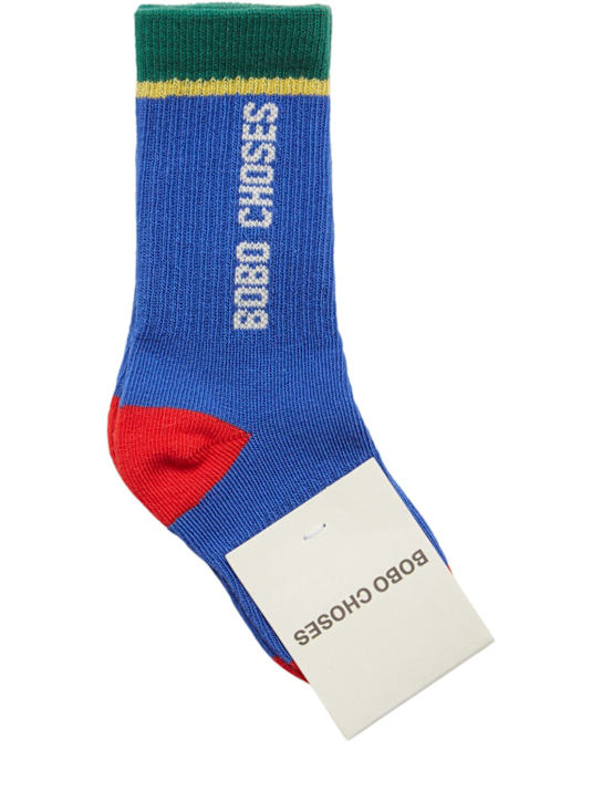 Bobo Choses: Color block long socks - kids-girls_0 | Luisa Via Roma