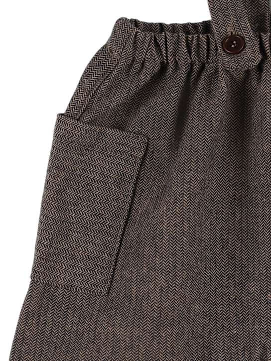 Babe & Tess: Cotton blend overalls - Miele - kids-boys_1 | Luisa Via Roma