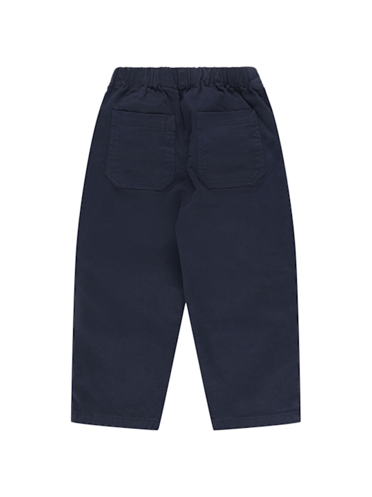 Babe & Tess: Cotton blend pants - Blue - kids-boys_1 | Luisa Via Roma