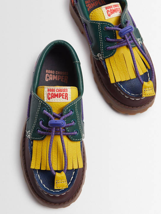 Bobo Choses: Leather loafers - Multicolor - kids-girls_1 | Luisa Via Roma