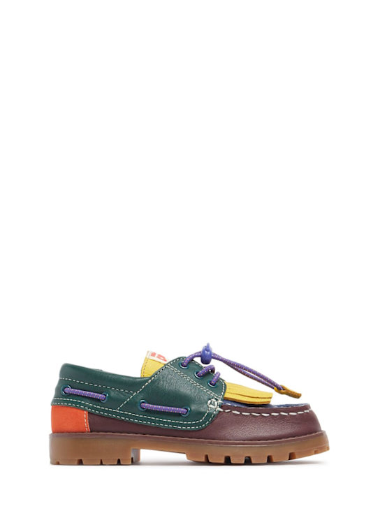 Bobo Choses: Leather loafers - Multicolor - kids-girls_0 | Luisa Via Roma