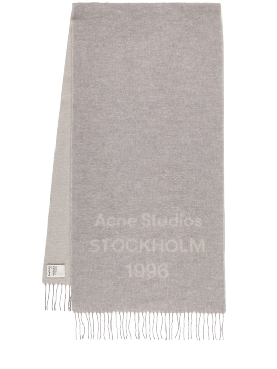 Acne Studios: Venus 1996 wool scarf - Light Grey - women_0 | Luisa Via Roma