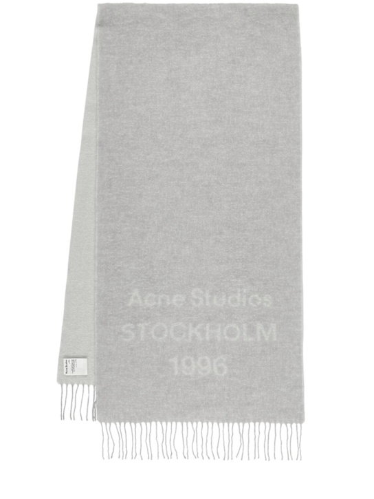 Acne Studios: Venus 1996 wool scarf - Light Grey - women_0 | Luisa Via Roma