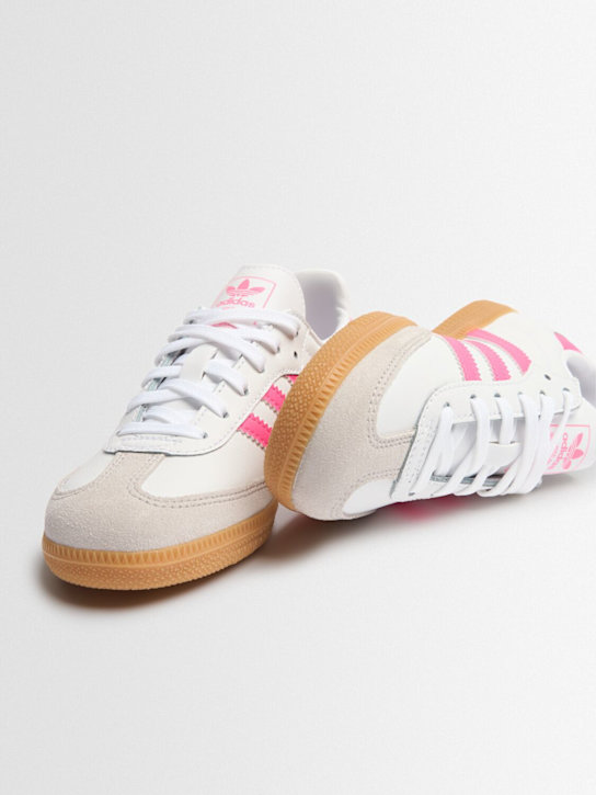 adidas Originals: Samba OG スニーカー - ホワイト/ピンク - kids-boys_1 | Luisa Via Roma