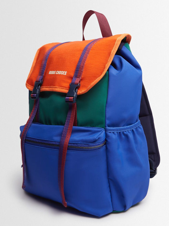 Bobo Choses: Color block nylon backpack - マルチカラー - kids-boys_1 | Luisa Via Roma