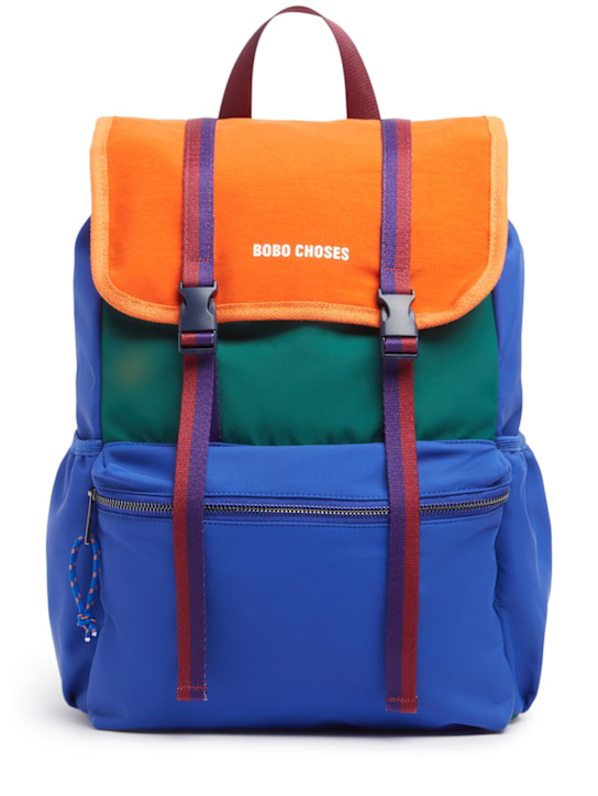 Bobo Choses: Color block nylon backpack - マルチカラー - kids-boys_0 | Luisa Via Roma