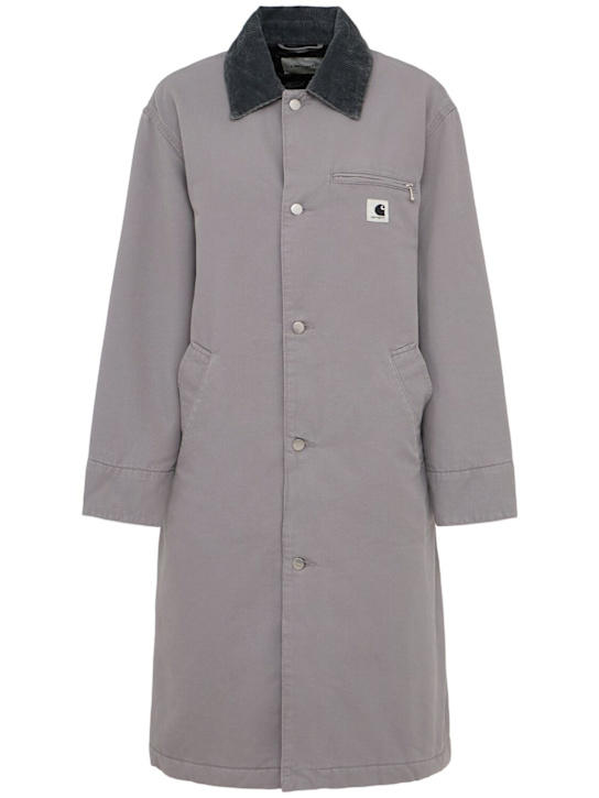 Carhartt WIP: Webster cotton canvas casual jacket - Beige - women_0 | Luisa Via Roma