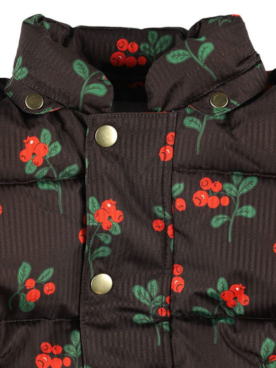 Mini Rodini: Printed poly puffer jacket - ブラック/マルチカラー - kids-girls_1 | Luisa Via Roma