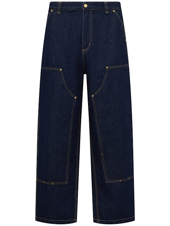 Carhartt WIP: Nash 'Smith' double knee pants - Blue, Rinsed - men_0 | Luisa Via Roma
