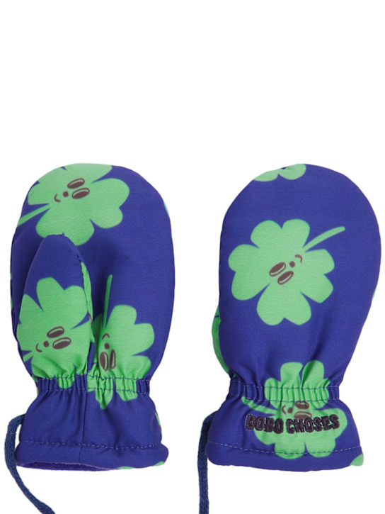 Bobo Choses: All over print padded gloves - Blue - kids-boys_0 | Luisa Via Roma