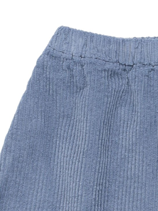 Babe & Tess: Cotton blend pants - Vintage Azur - kids-boys_1 | Luisa Via Roma